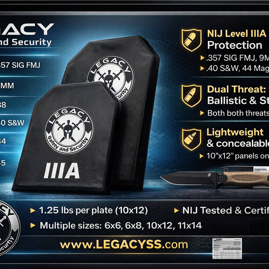 Level IIIA Soft Armor Panel | Lightweight NIJ Protection | Legacy