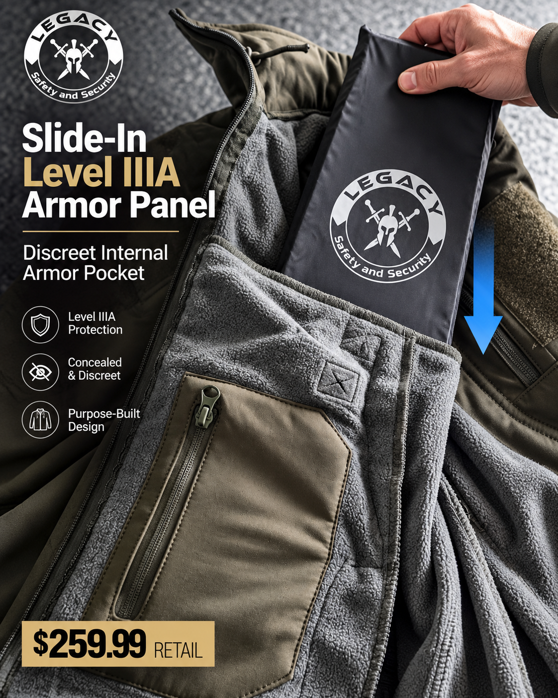 Legacy Spec Ops Soft Shell Jacket – Level IIIA Armor Compatible - Image 4